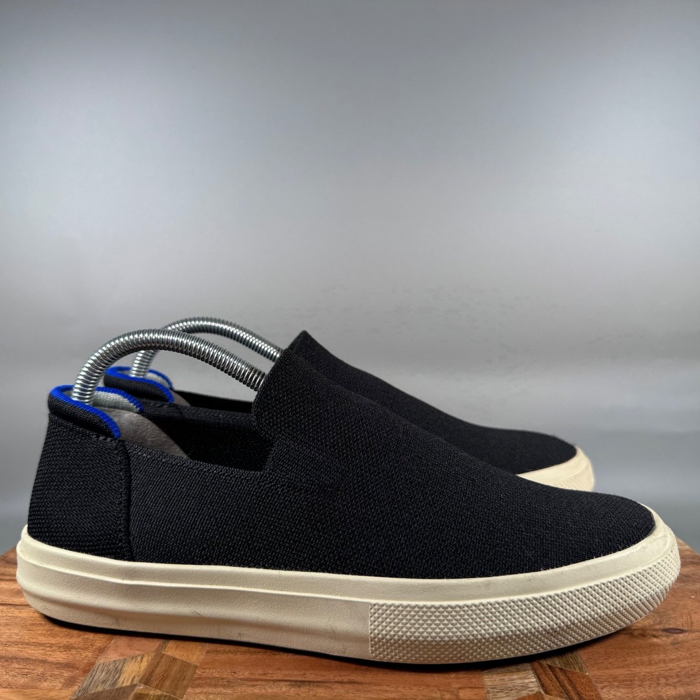 Rothys The RS01 Sneaker‎ Mens 8 Womens 9.5 Black Slip On Washable Knit Shoes